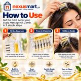 Transparent Hair Oil Comb Applicator with Built-In Liquid Reservoir
