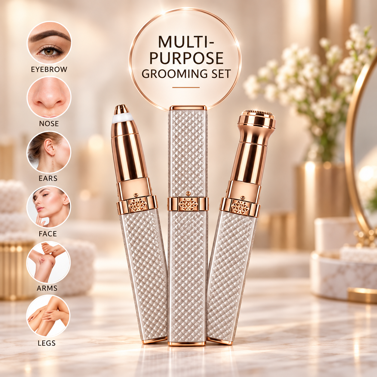2-in-1 Eyebrow & Facial Hair Remover with Storage Box