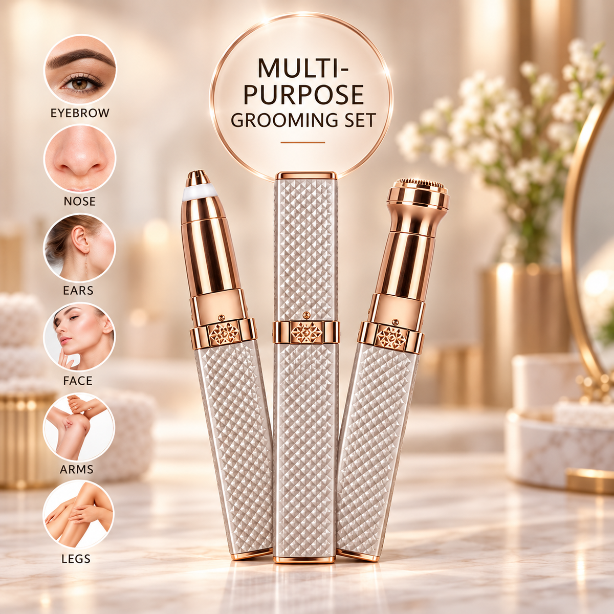 2-in-1 Eyebrow & Facial Hair Remover with Storage Box