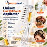 Transparent Hair Oil Comb Applicator with Built-In Liquid Reservoir