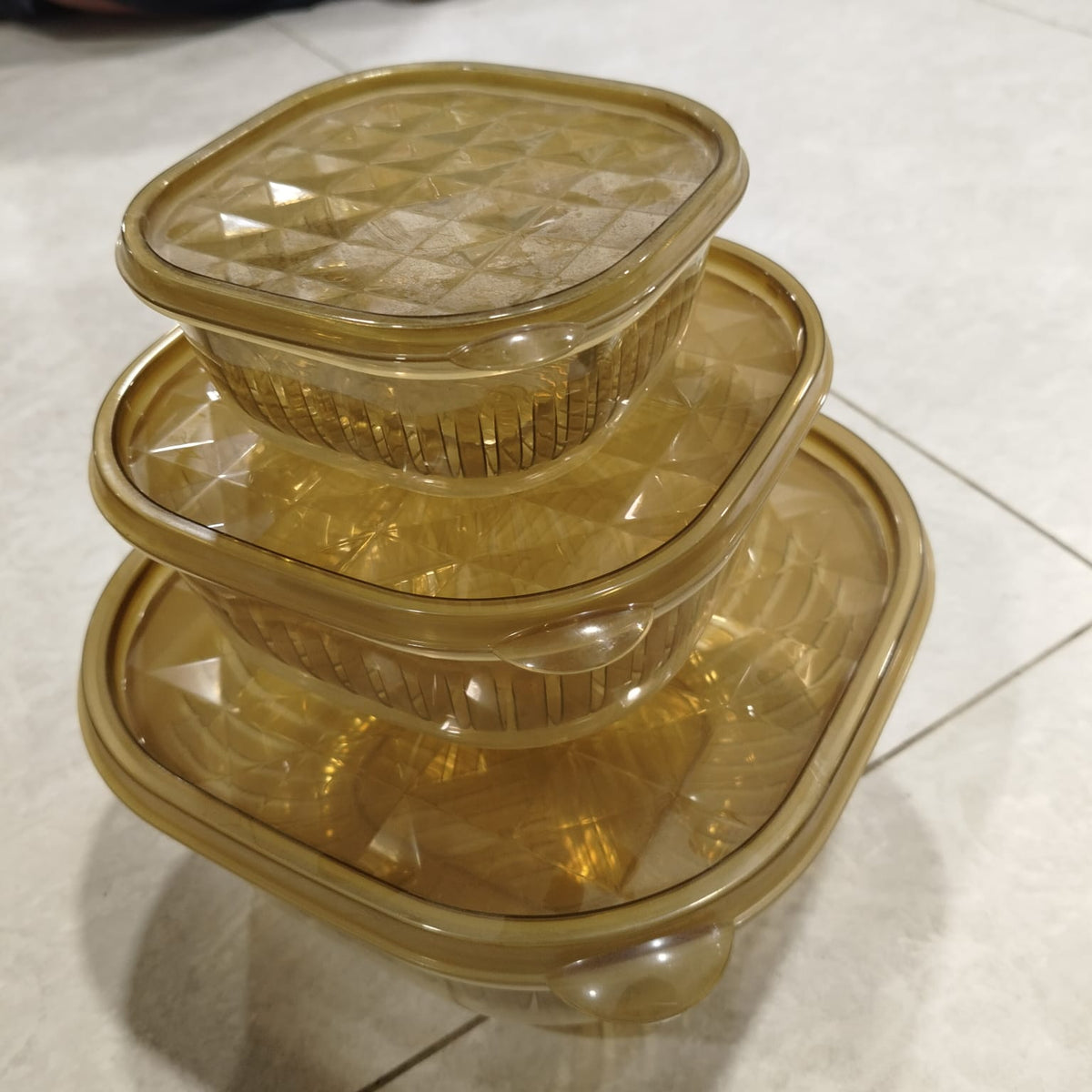 3-Piece Duoro Drain Food Storage Container Set – Stackable Fridge Organizer