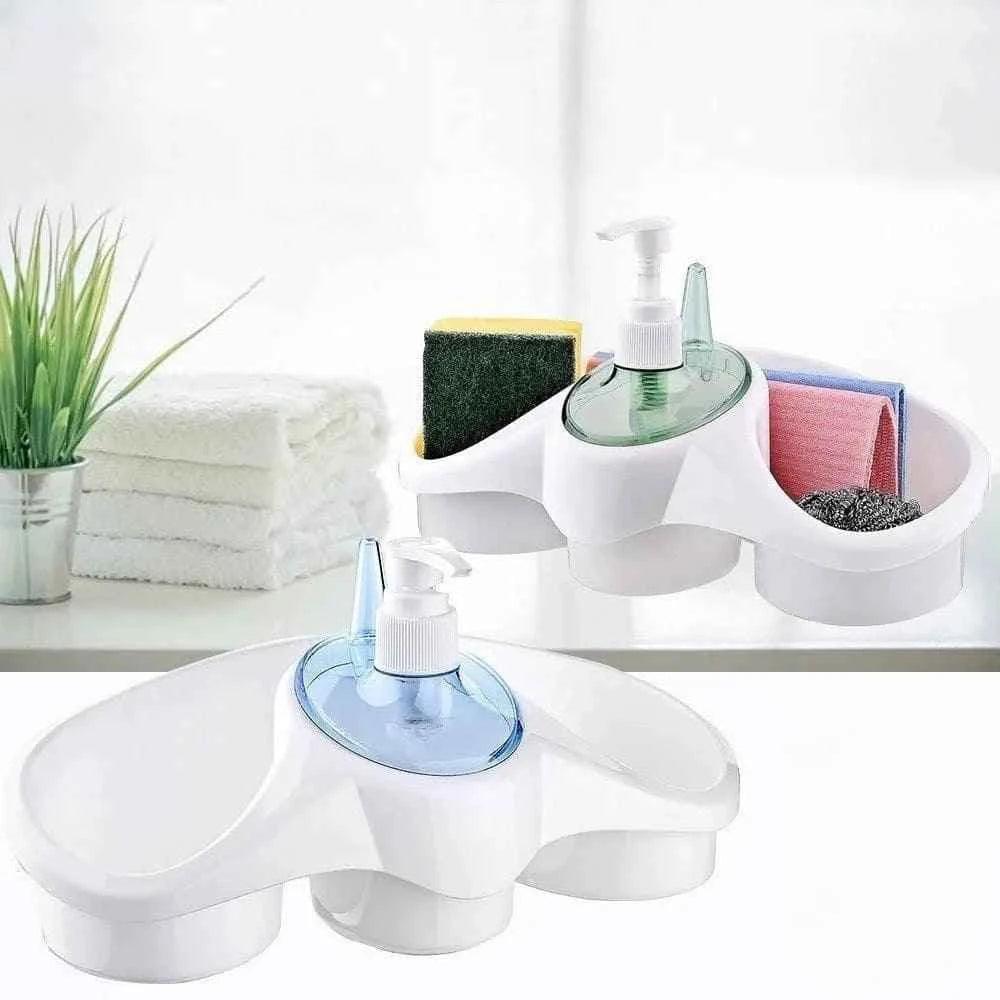 3 in 1 Dish Soap Dispenser with Sponge Holder