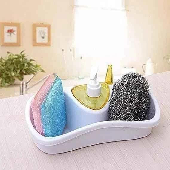 3 in 1 Dish Soap Dispenser with Sponge Holder