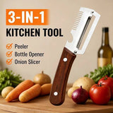 3-in-1 Multifunction Kitchen Tool – Peeler, Bottle Opener & Vegetable Slicer