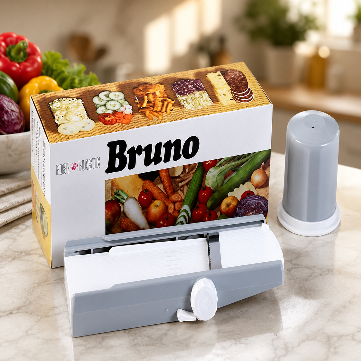Bruno Manual Vegetable Cutter & Slicer with Safety Holder