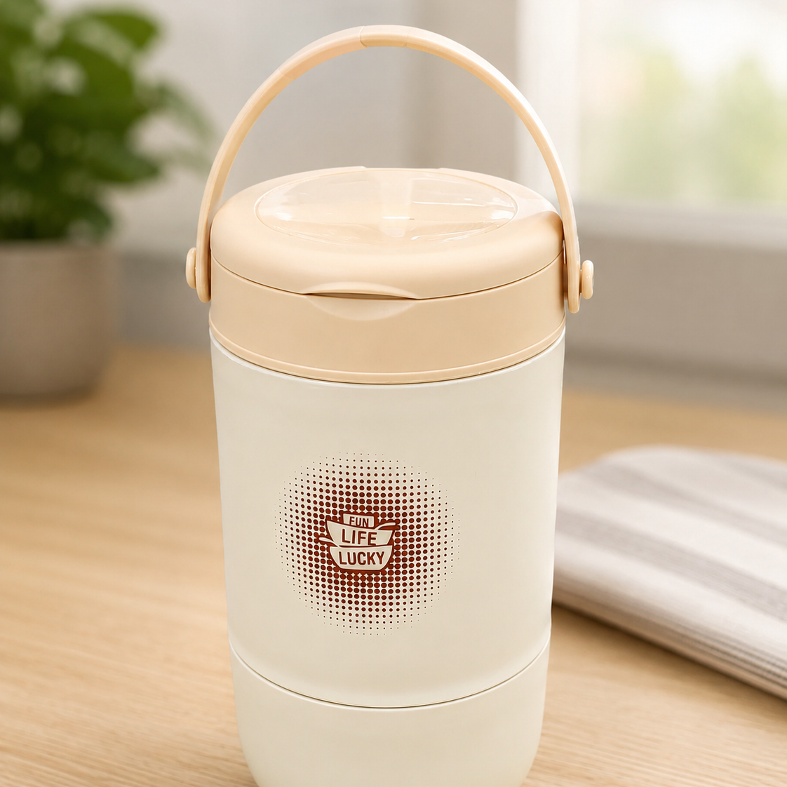 12-Hour Hot Portable Food Flask with Carry Handle – Insulated Lunch Container