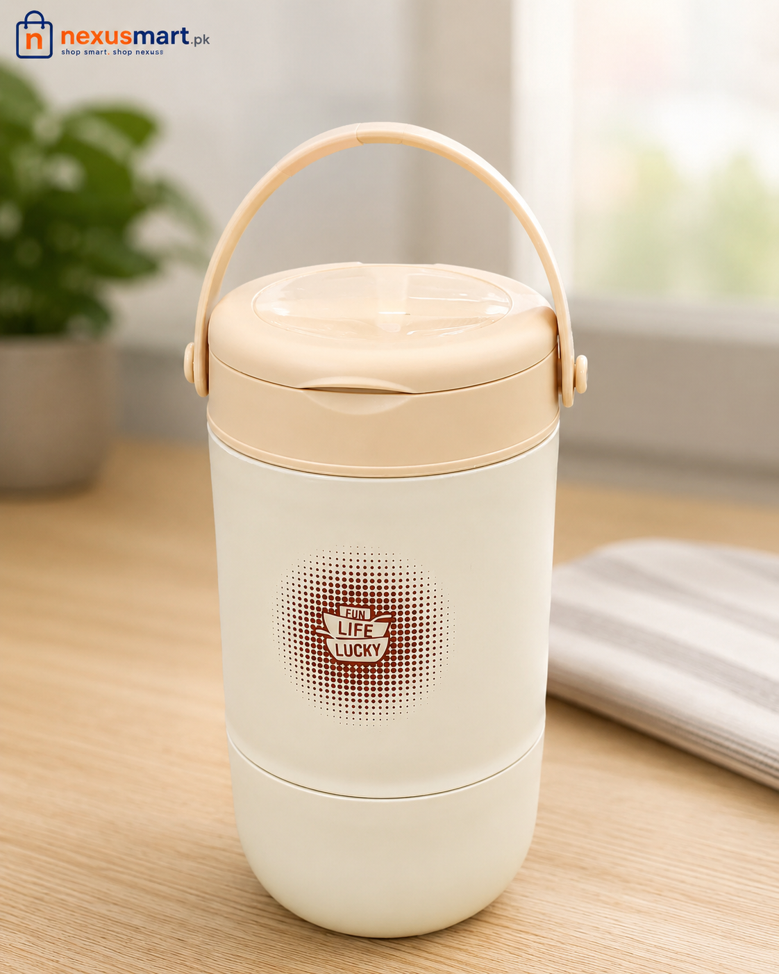 12-Hour Hot Portable Food Flask with Carry Handle – Insulated Lunch Container