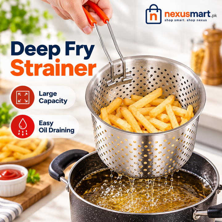 Deep Fry Strainer for Frying & Oil Draining