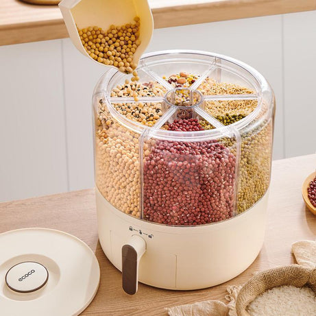 Ecoco 360° Rotating Cereal Dispenser – 10kg Multi-Grain Station