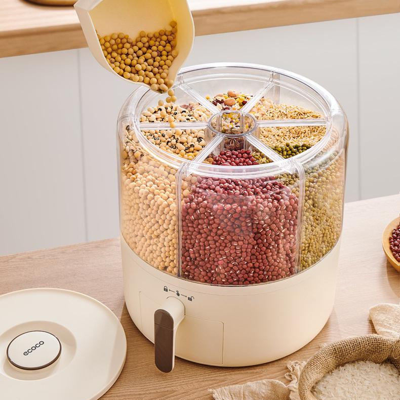 Ecoco 360° Rotating Cereal Dispenser – 10kg Multi-Grain Station