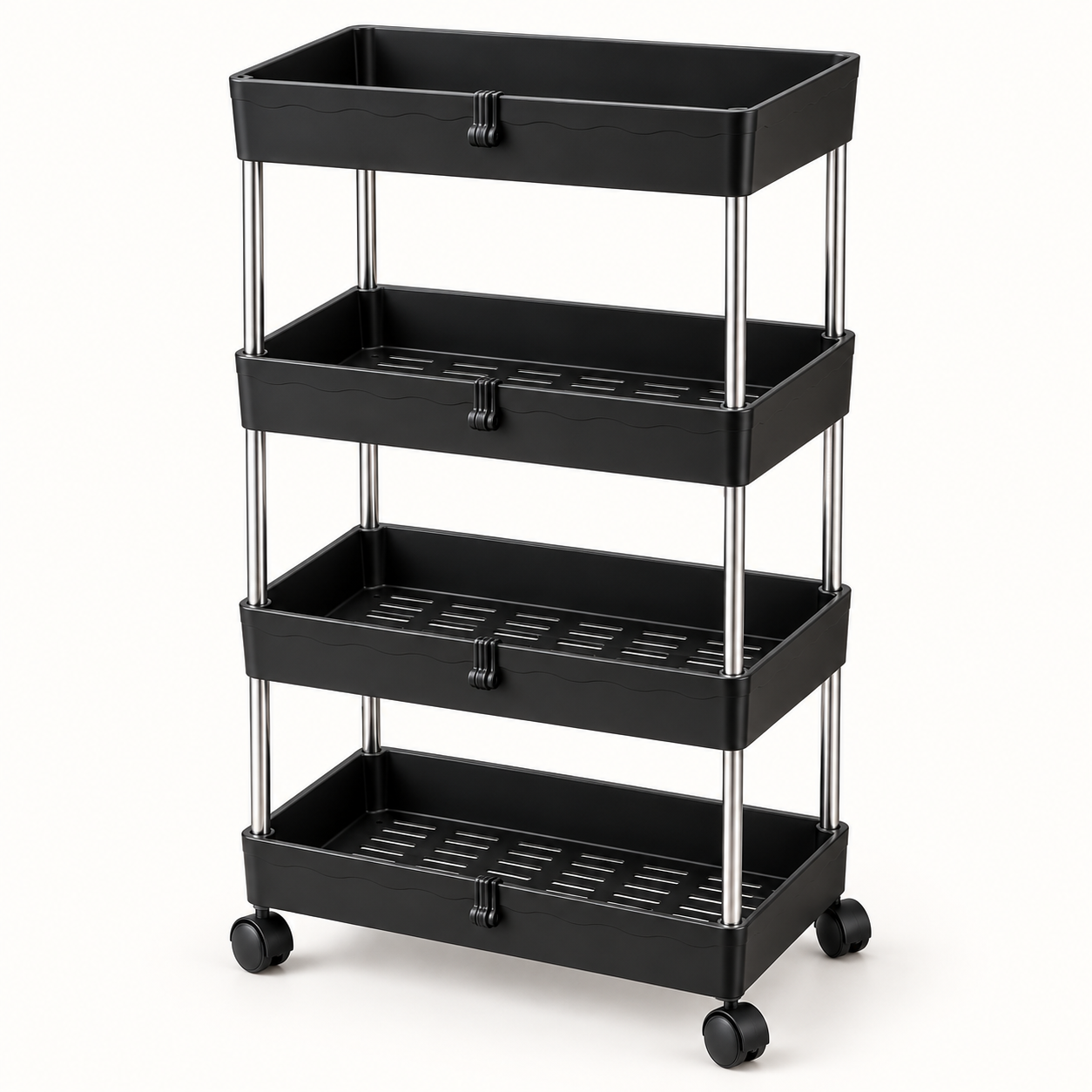 Matrix 4-Layer Smart Trolley – Multi-Tier Storage Organizer