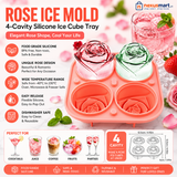 Silicone Rose Ice Mold – Flower Shape Ice Cube Tray