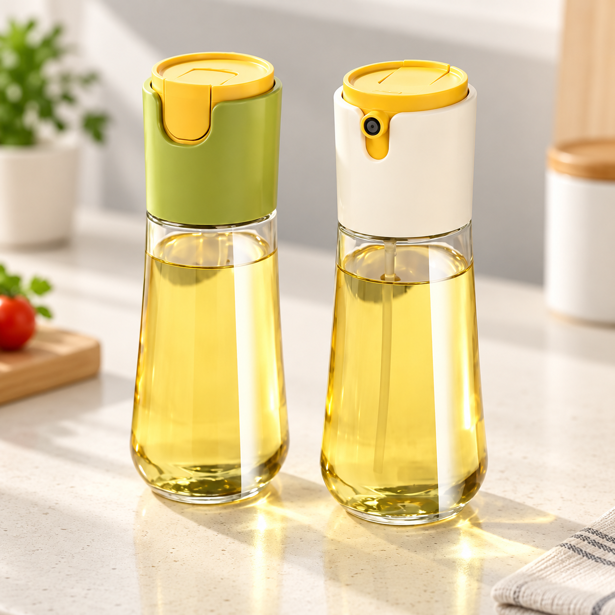 2-in-1 Oil Spray Bottle – Kitchen Cooking Oil Sprayer & Dispenser