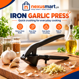 Iron Garlic Press – Manual Garlic Crusher for Kitchen Use