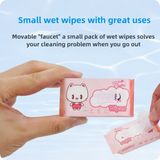 64 Pcs Mini Wet Wipes – 8 Travel-Size Packs for Everyday Cleaning