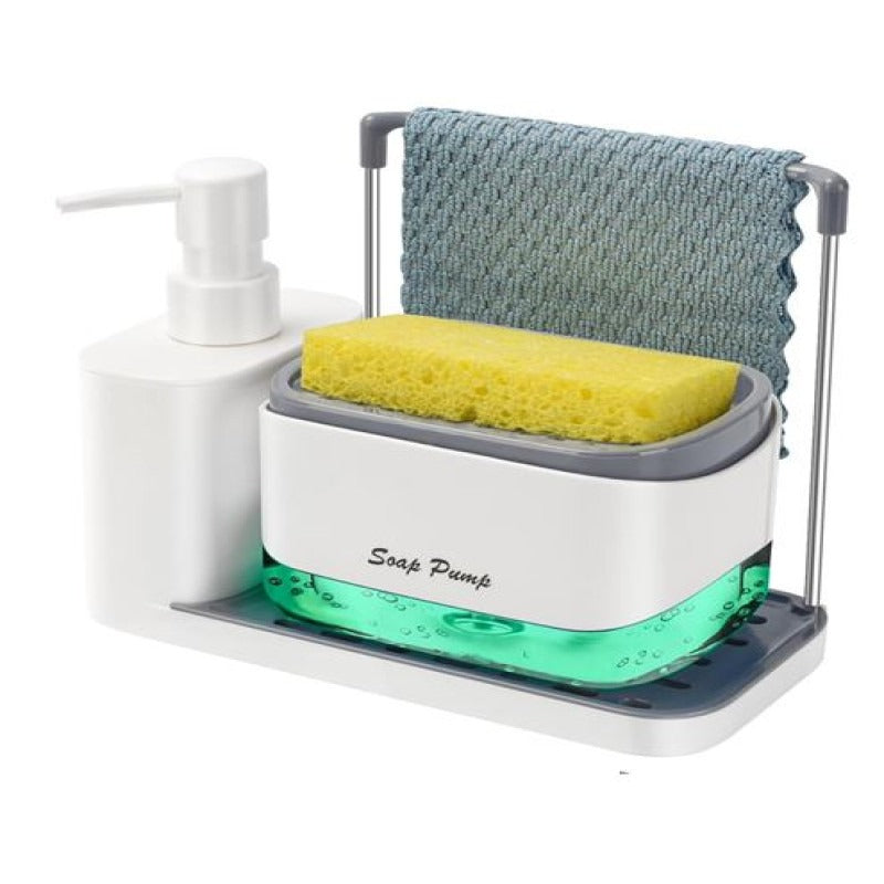 Multi-Functional Kitchen Soap Dispenser with Sponge Holder view 6 - Nexusmart Pakistan