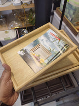 Premium Wooden Serving Tray Set (3 Pcs) | Decorative & Multipurpose Serving Trays