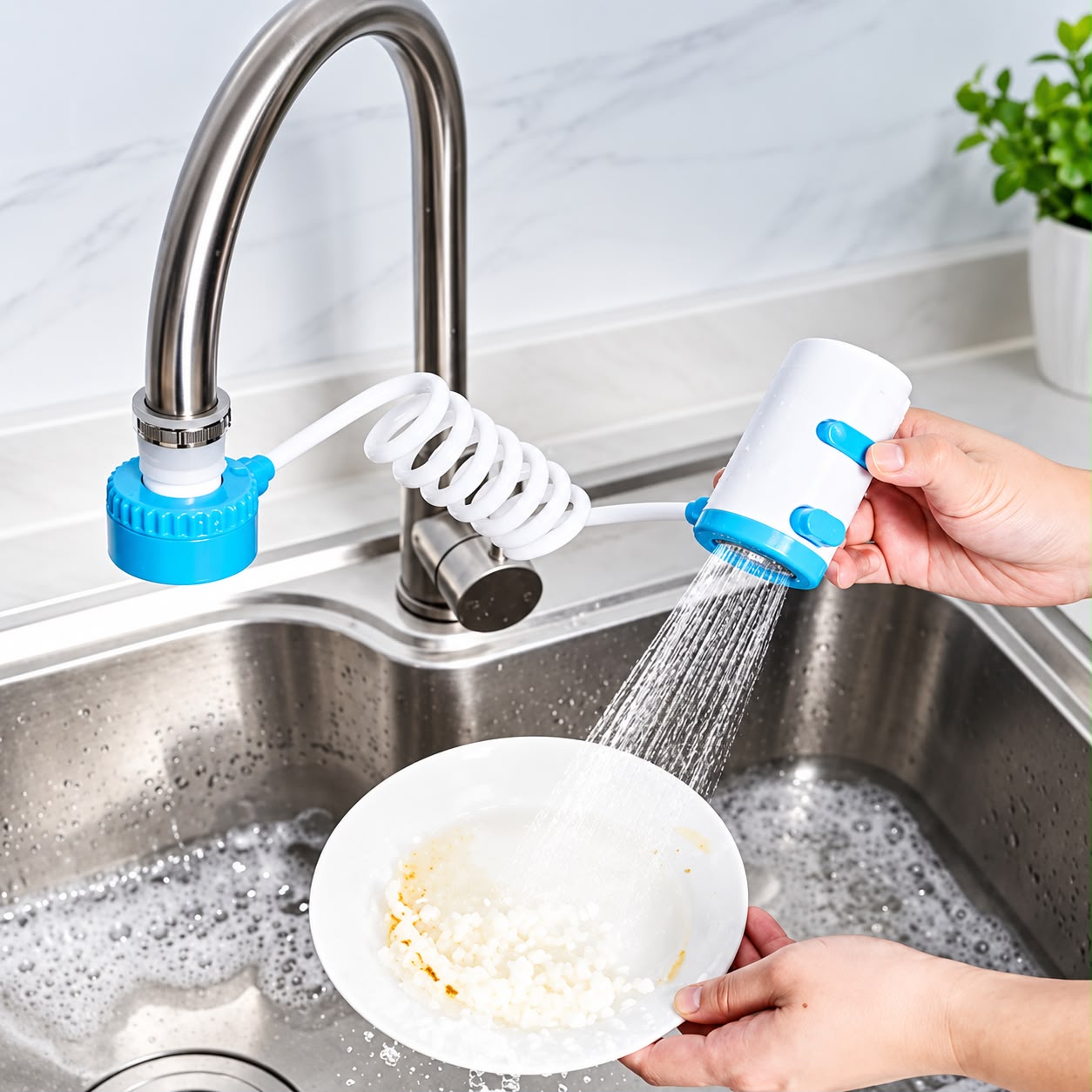 Multipurpose Faucet Extender with Liquid Container – Sink Attachment