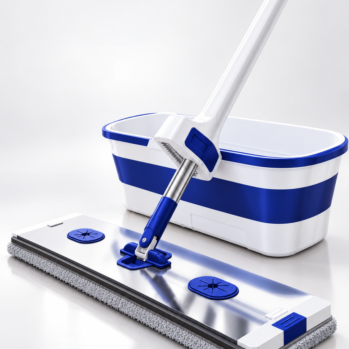 Flat Mop with Bucket – Convenient Floor Cleaning Set