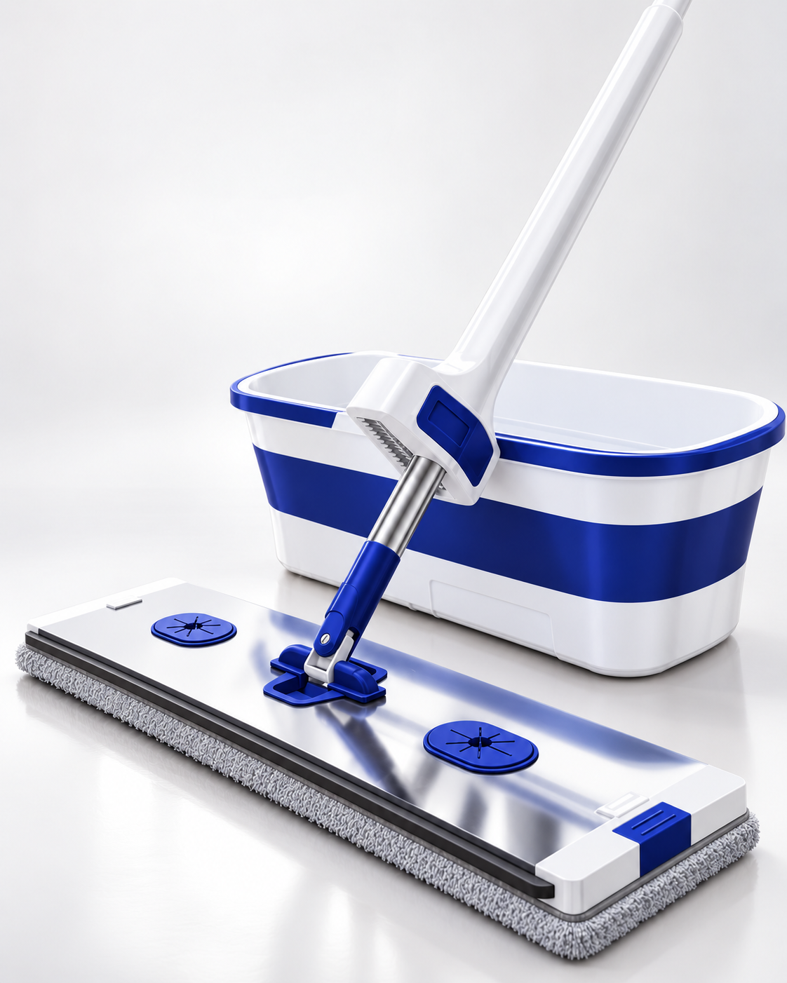 Flat Mop with Bucket – Convenient Floor Cleaning Set