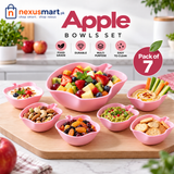 7-Piece Apple-Shaped Bowl Set – Serving & Snack Bowls
