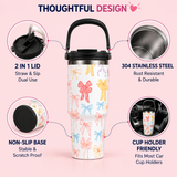 900ml Bow Design Tumbler – Cute Large Capacity Drink Cup