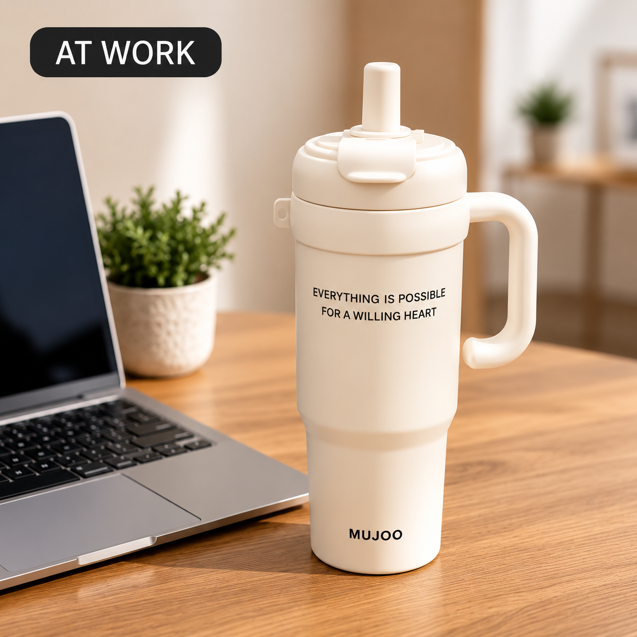 800ml Vacuum Tumbler – Large Reusable Drink Cup