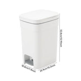 Pedal Rubbish Bin with Soft Close Lid and Press-Top Opening