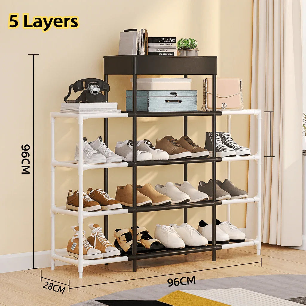 5-Layer Double Row Shoe Rack – Large Capacity Storage Organizer