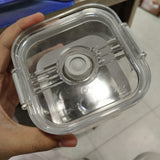 3-Piece Stackable Acrylic Vacuum Storage Box Set with Pump
