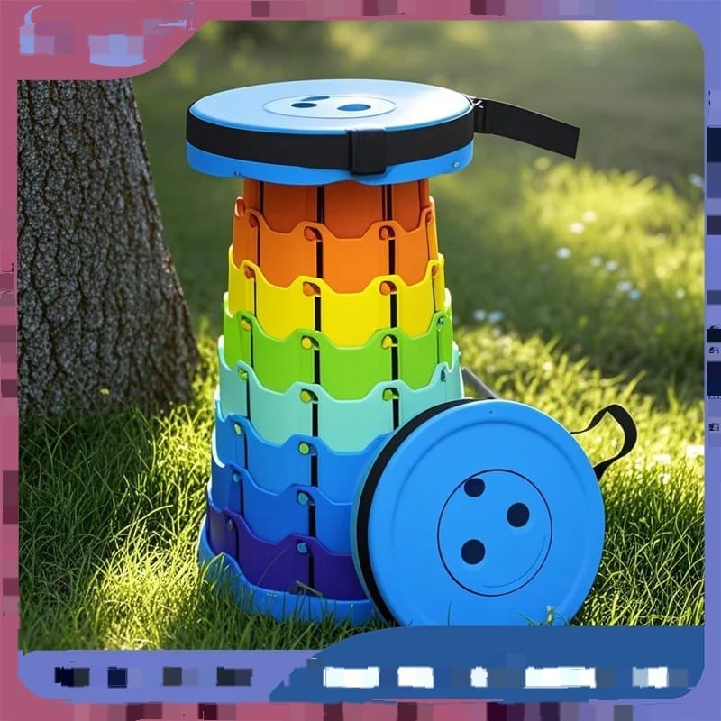 Portable Retractable Folding Stool – Collapsible Lightweight Seat for Camping & Travel