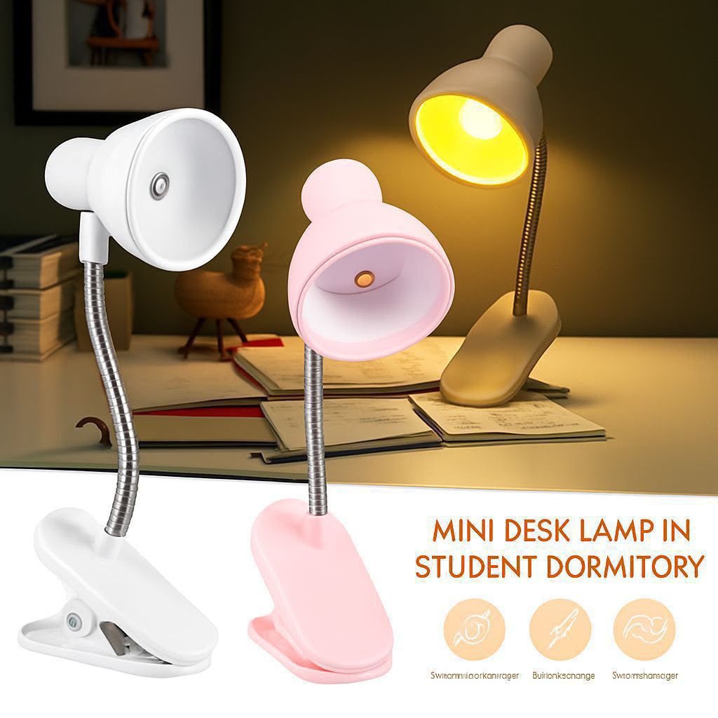 Mini Cute Book Clip Lamp – Portable Reading Light