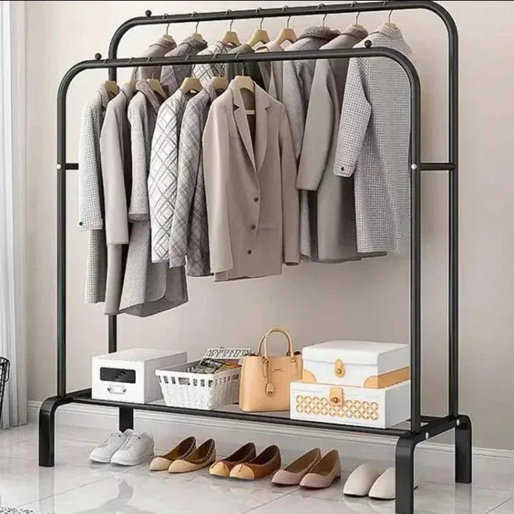 Double Pole Metal Clothes Stand – Home & Office Use