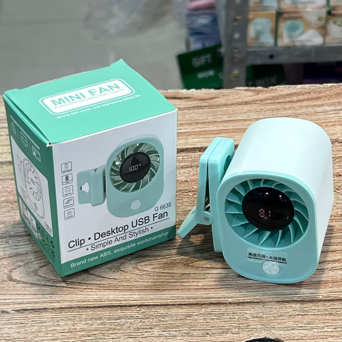 2-in-1 Clip & Desktop Portable Turbo Fan – Digital Personal Fan