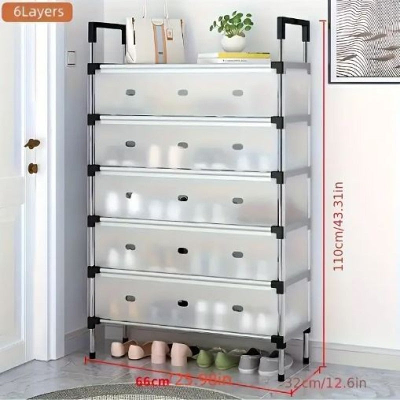 Multilayer Dustproof Shoes Rack Spacious & Durable Organizer view 4 - Nexusmart Pakistan