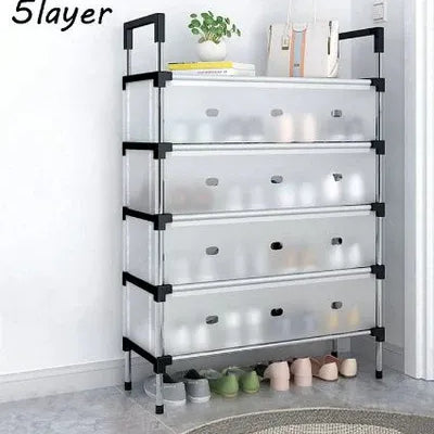 Multilayer Dustproof Shoes Rack Spacious & Durable Organizer view 2 - Nexusmart Pakistan
