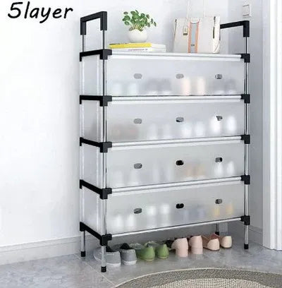 Multilayer Dustproof Shoes Rack Spacious & Durable Organizer view 2 - Nexusmart Pakistan
