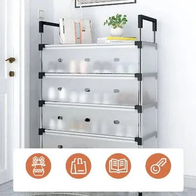 Multilayer Dustproof Shoes Rack Spacious & Durable Organizer view 3 - Nexusmart Pakistan