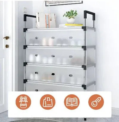 Multilayer Dustproof Shoes Rack Spacious & Durable Organizer view 3 - Nexusmart Pakistan