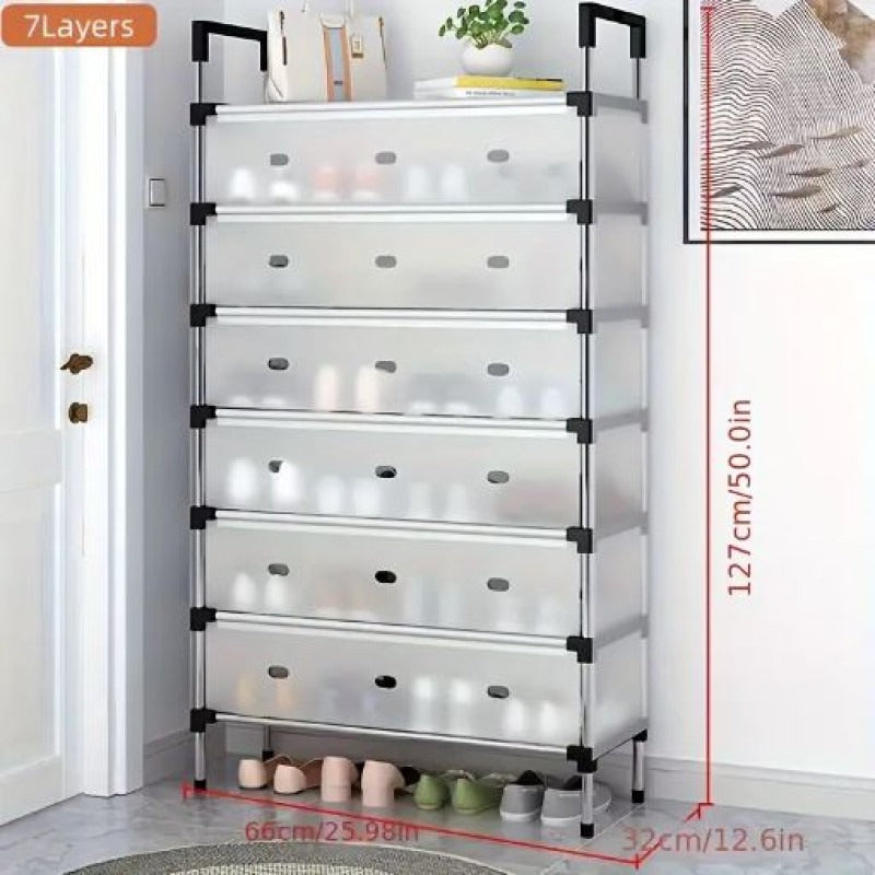 Multilayer Dustproof Shoes Rack Spacious & Durable Organizer view 7 - Nexusmart Pakistan