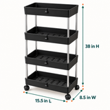 Matrix 4-Layer Smart Trolley – Multi-Tier Storage Organizer