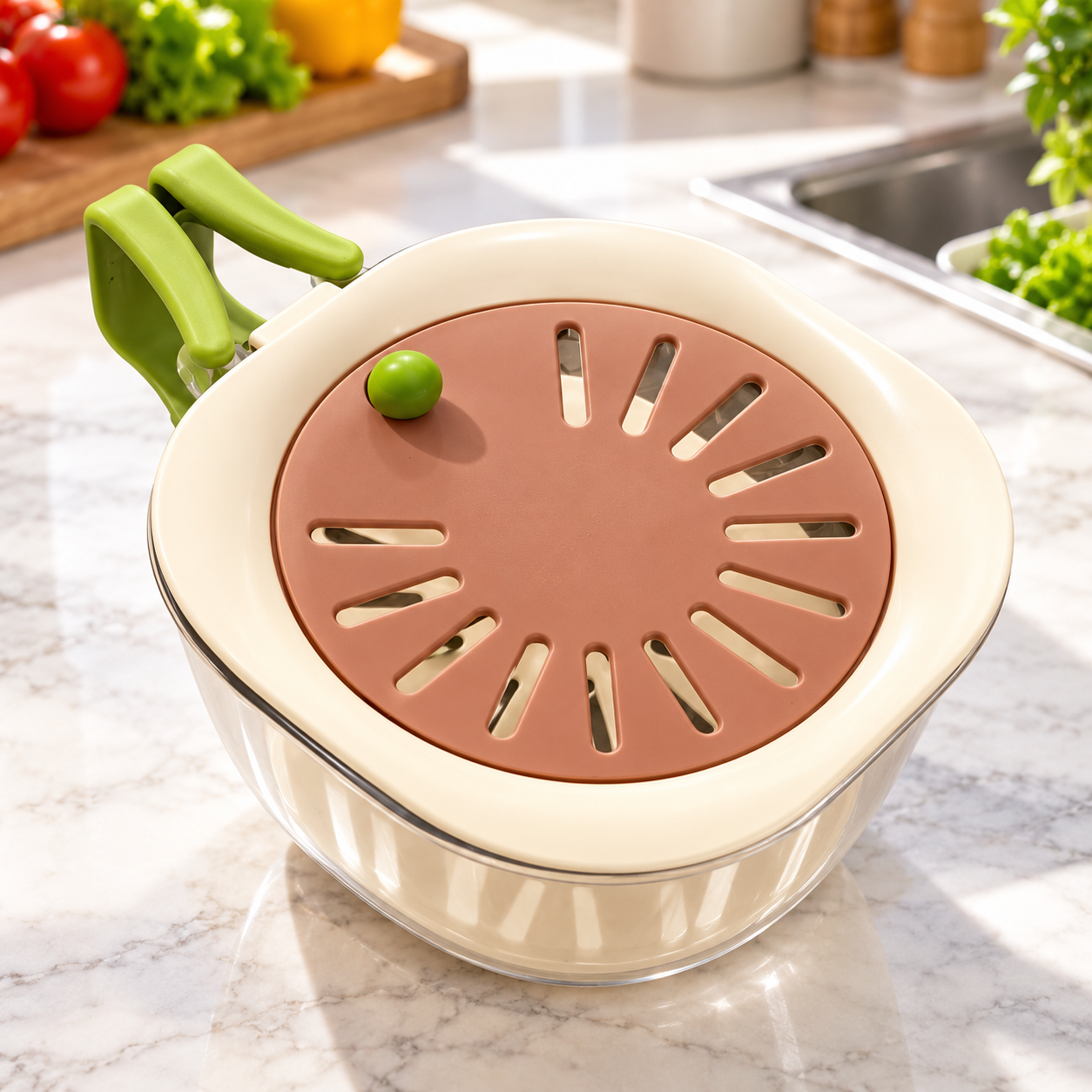 2-in-1 Fruit Strainer Container with Lid