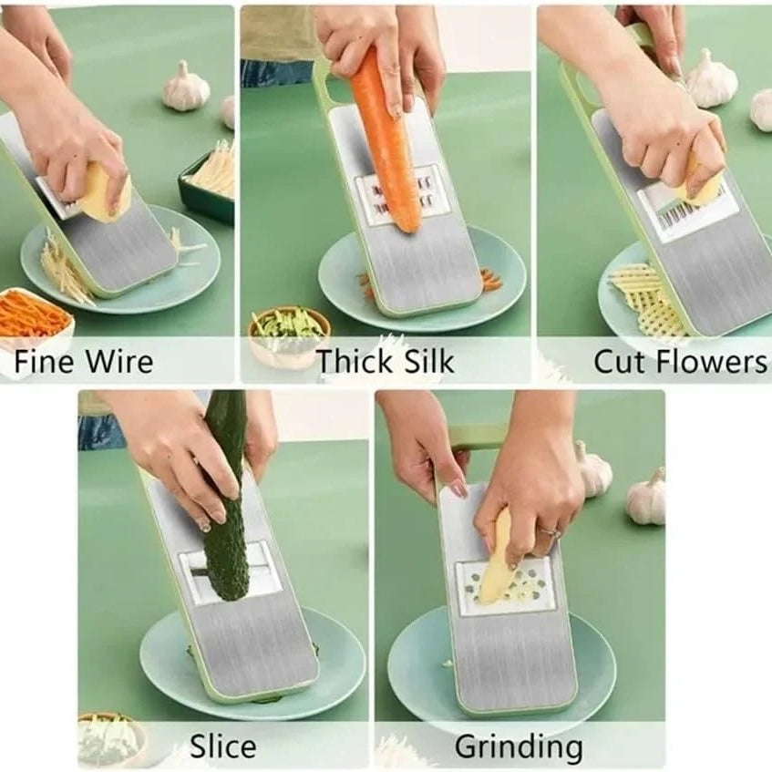 5-in-1 Stainless Steel Vegetable Slicer Cutter view 2 - Nexusmart Pakistan