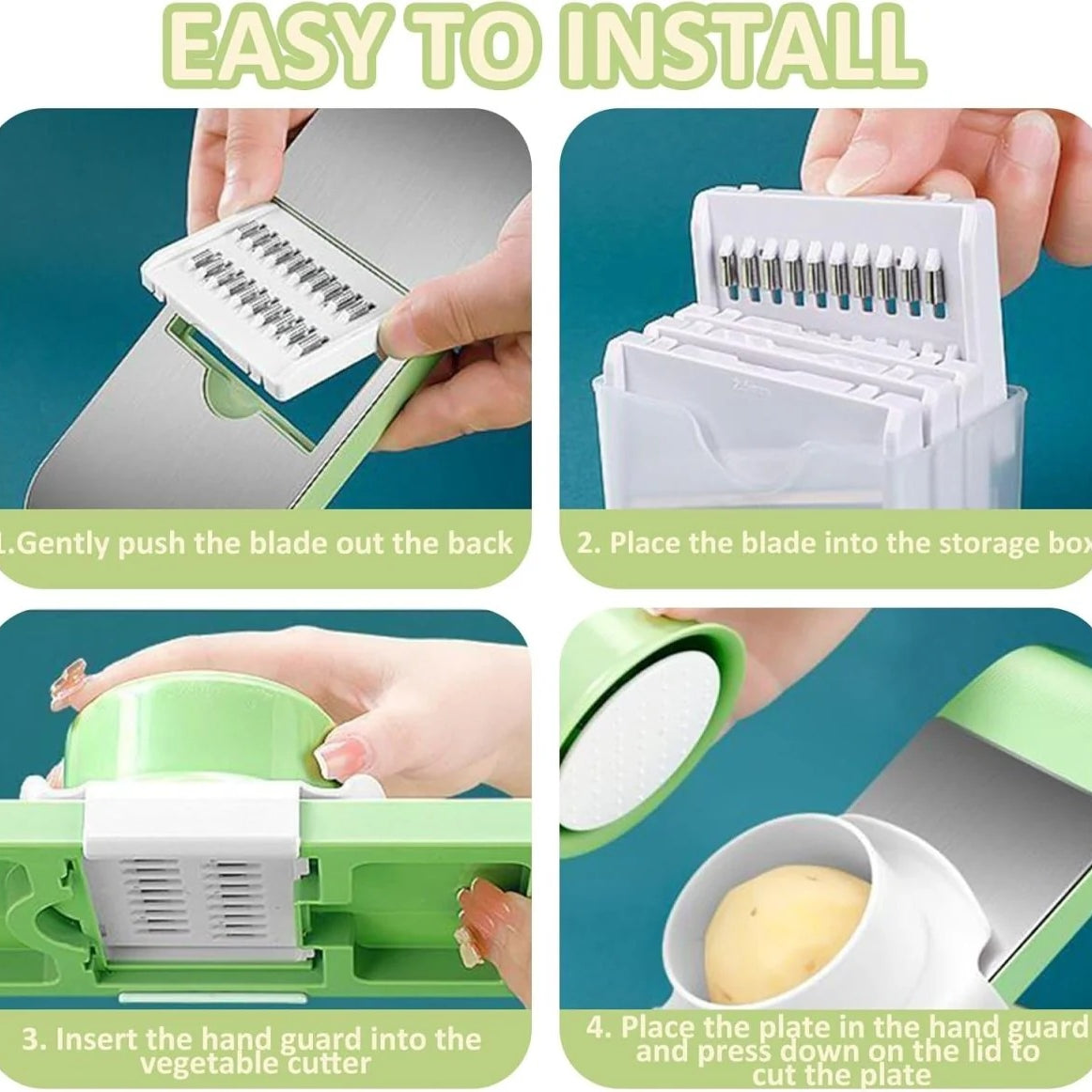 5-in-1 Stainless Steel Vegetable Slicer Cutter view 4 - Nexusmart Pakistan