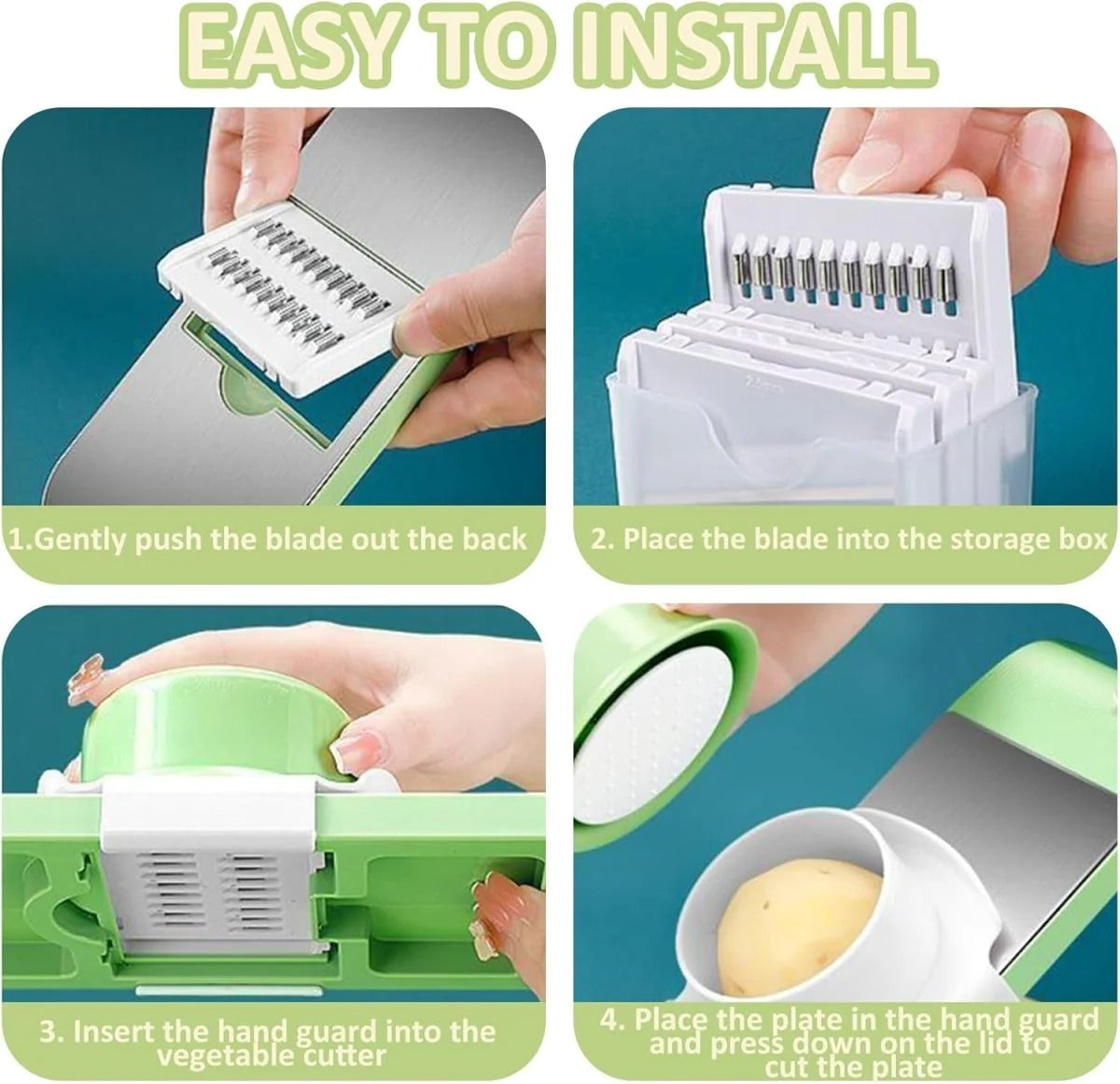 5-in-1 Stainless Steel Vegetable Slicer Cutter view 4 - Nexusmart Pakistan