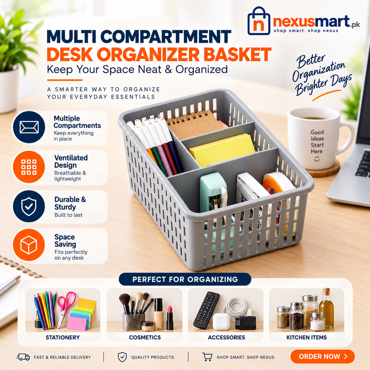 Mini Organizer Basket – Multipurpose Small Storage Basket