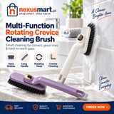360° Rotating Crevice Cleaning Brush – Hard Bristle Gap & Toilet Cleaning Tool