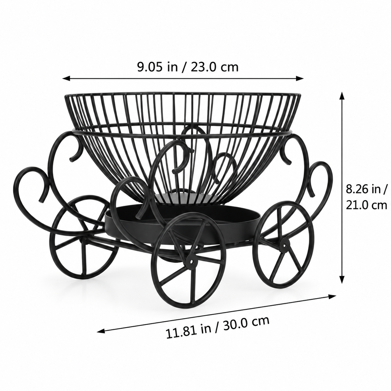 2-Tier Decorative Fruit Basket – Metal Countertop Organizer