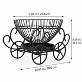 2-Tier Decorative Fruit Basket – Metal Countertop Organizer