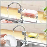 Premium Stainless Steel Sink Organizer for Kitchen and Bathroom Storage